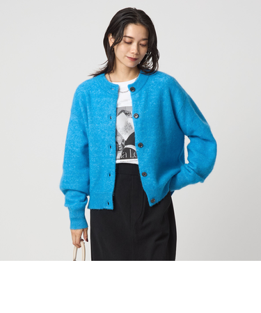 アルパカブレンド クルーネック カーディガン