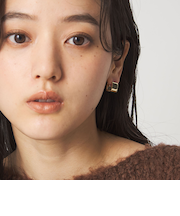 【WEB限定】スクエアクリップ フープピアス