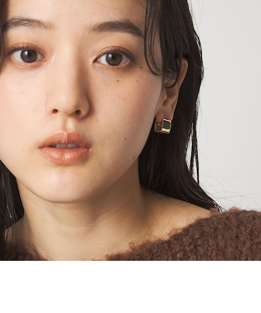 【WEB限定】スクエアクリップ フープピアス