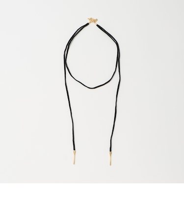 起毛コード&バー ネックレス