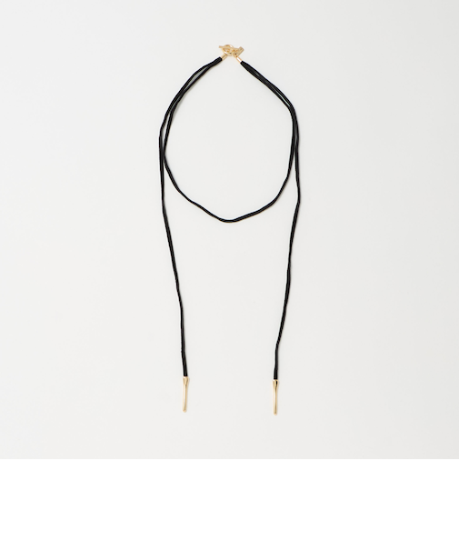 起毛コード&バー ネックレス