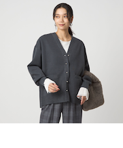 W/AC パフニット カーディガン ウォッシャブル