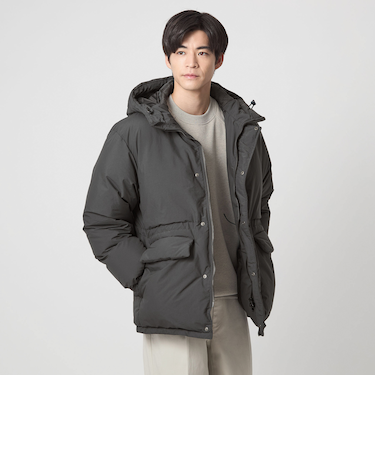 DICROS フード ダウン ブルゾン -撥水-