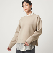 【WEB限定】<at ease>ダンボール スリット プルオーバー カットソー