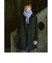 ウールカシミヤ バルカラーコート ステンカラーコート