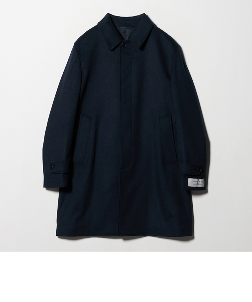 ウールカシミヤ バルカラーコート ステンカラーコート