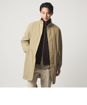 A+ ナイロン パデット モッズ スタンド コート -撥水・保温-