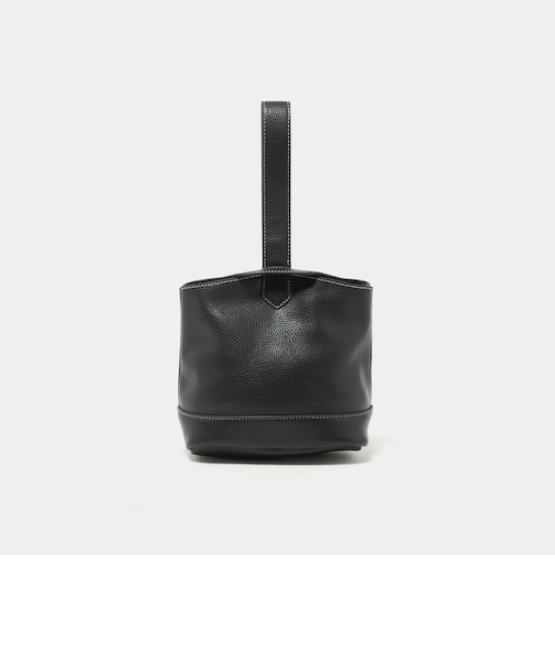 シボ レザーライク ハンドバッグ