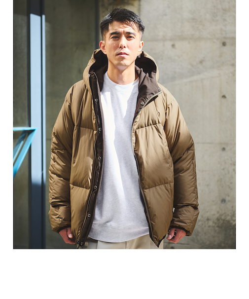 【別注】<TAION>リバーシブル ダウン フーディ ジャケット