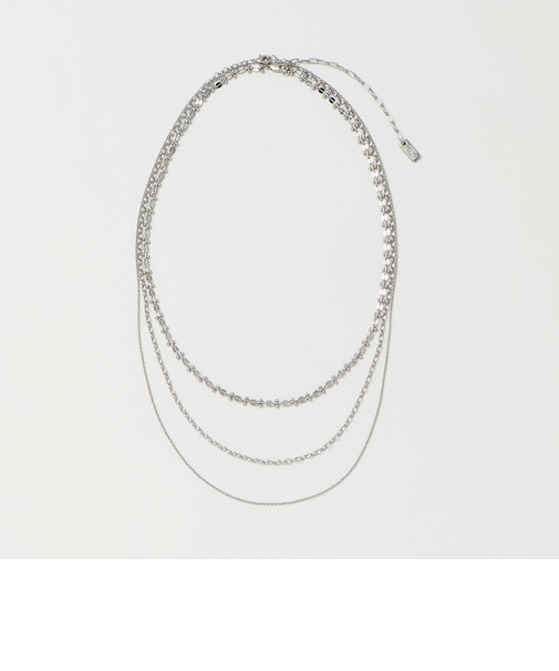 3WAY デザインチェーン 3連 ネックレス