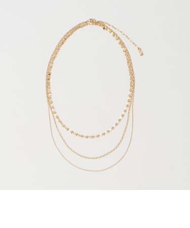 3WAY デザインチェーン 3連 ネックレス