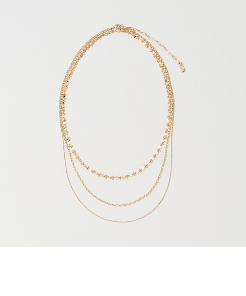 3WAY デザインチェーン 3連 ネックレス