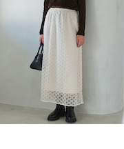 シアー シシュウ フレア スカート