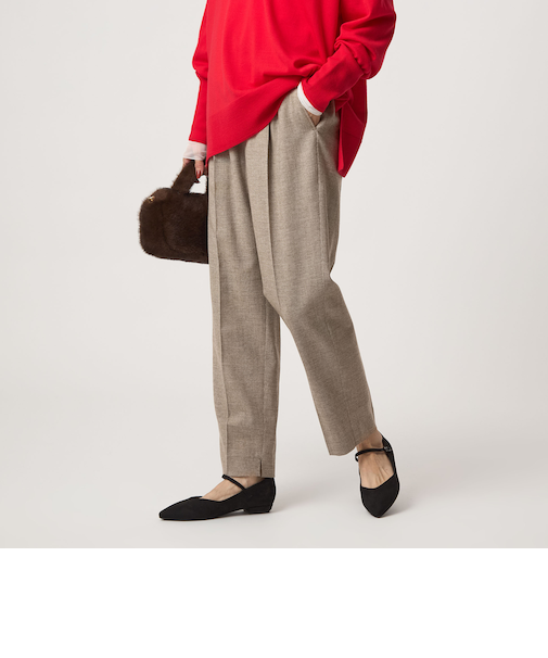 ［size SHORT/TALLあり］ライト サキソニー テーパード パンツ ウォッシャブル