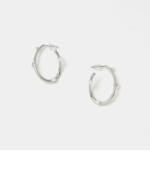 ドロップ フープ ピアス