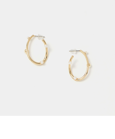 ドロップ フープ ピアス