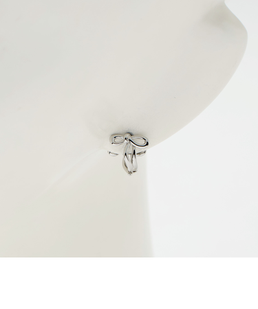 リボン フープピアス