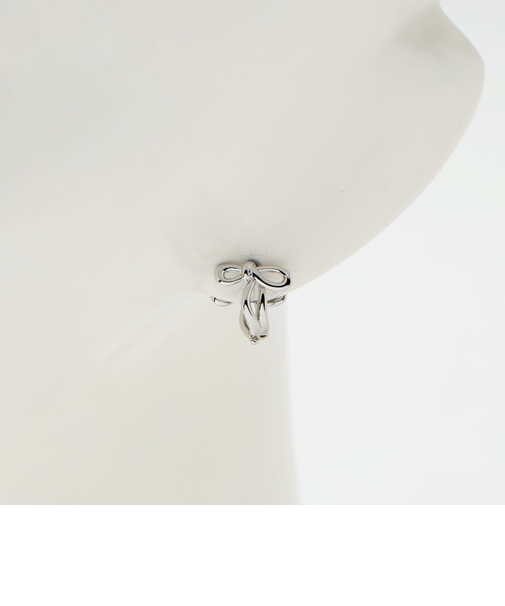 リボン フープピアス