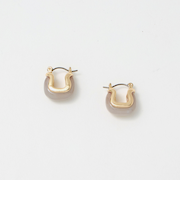 マーブルスクエア フープピアス