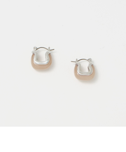 マーブルスクエア フープピアス