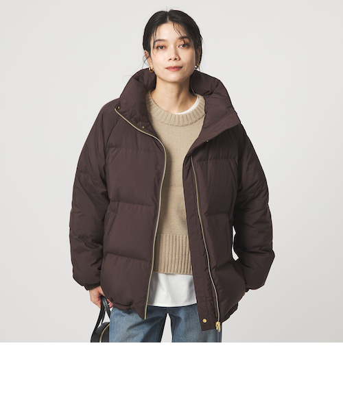 【完売品】タフタスタンドカラーダウン-撥水・ウォッシャブル- ブラック38 LOEFF＞タフタ スタンドカラー ダウンコート（その他アウター）｜LOEFF