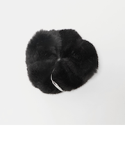 フェイクファー メタルリング シュシュ