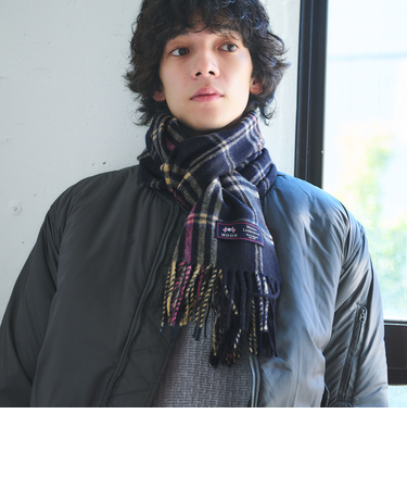 ＜MOON＞チェック 50 マフラー