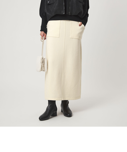 【WEB限定】＜at ease＞ニット タイト スカート ウォッシャブル