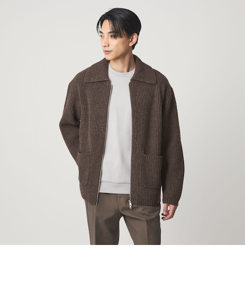 ＜RYE TENDER＞JEROME JKT フルジップ ニット ブルゾン
