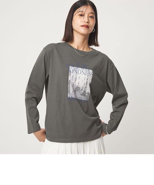 【WEB限定】<at ease>アソート フォト ロングスリーブ カットソー