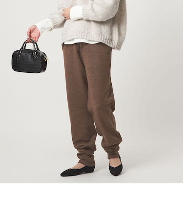 【WEB限定】＜at ease＞ジョグ ニット パンツ ウォッシャブル
