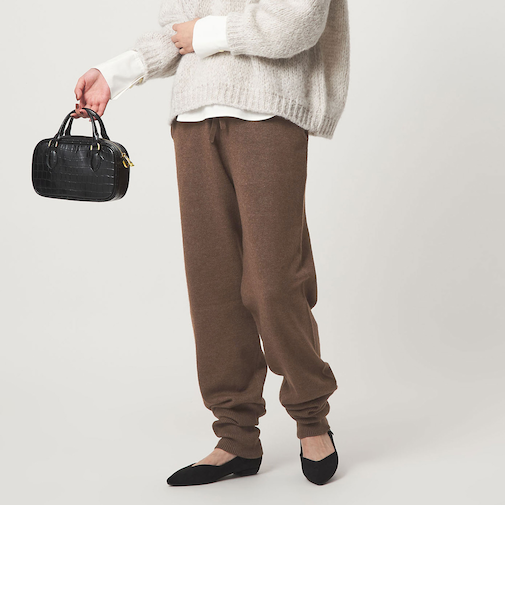 【WEB限定】＜at ease＞ジョグ ニット パンツ ウォッシャブル