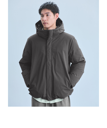 T/W フード ダウン ブルゾン