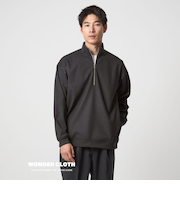 WONDER CLOTH ハーフジップ プルオーバー -ストレッチ-
