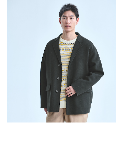 ウール ナイロン リバー ジャコット アウター