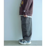 裏毛 ワイドカーゴパンツ(MDグレー)/ キッズ 100cm-160cm
