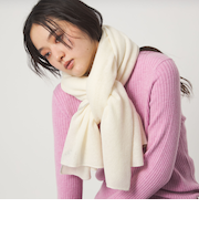 カシミヤニット サイドライン ストール