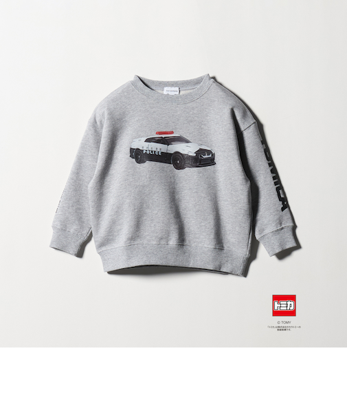 【別注】＜TOMICA＞袖ロゴ 裏毛スウェット / トレーナー / キッズ  100cm-130cm