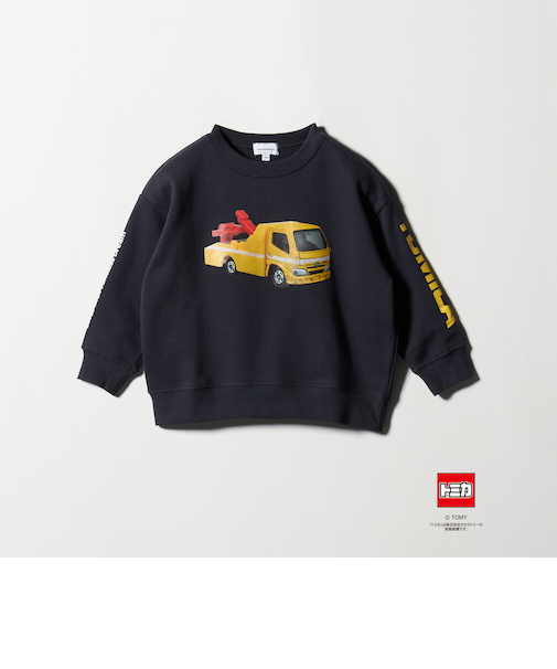 【別注】＜TOMICA＞袖ロゴ 裏毛スウェット / トレーナー / キッズ  100cm-130cm