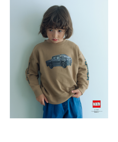 【別注】<TOMICA>袖ロゴ 裏毛スウェット / トレーナー / キッズ 100cm-130cm