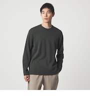 ウォッシャブル ウール ソウバリ クルーネック ニット