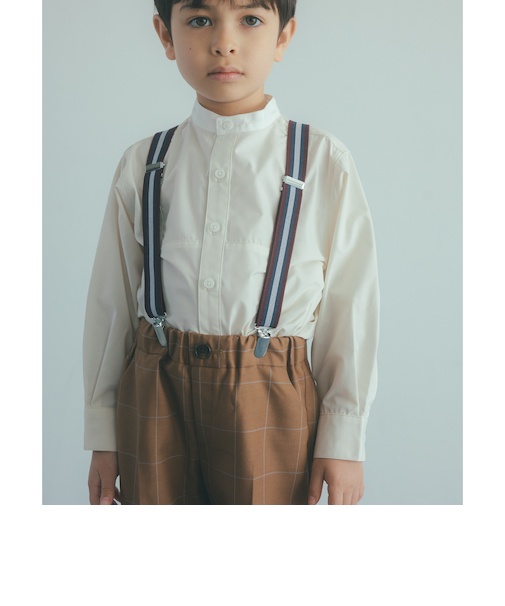 バンドカラーシャツ / キッズ 110cm-130cm