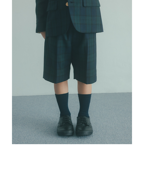 TRW ブラックウォッチ ショートパンツ / キッズ 110cm-130cm｜グリーン