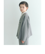 ノーカラージャケット + タックパンツ セット / キッズ 140cm-160cm
