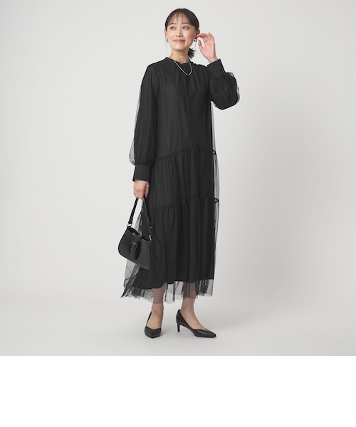 チュール ティアード ワンピース｜グリーンレーベル リラクシングの