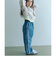 フリンジデザイン デニム パンツ / キッズ  100cm-160cm