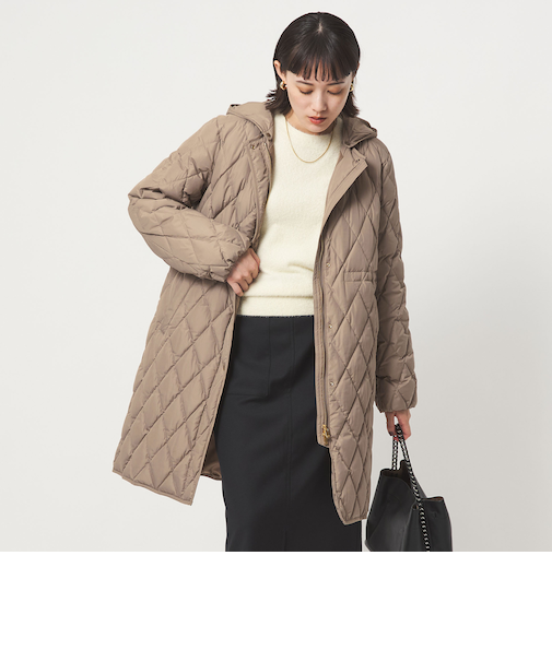 キルティング ライト ダウン コート 撥水