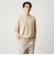 シルク ミックス モックネック ニット