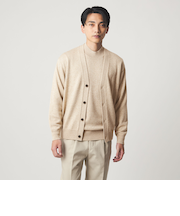 シルク ミックス Vネック カーディガン