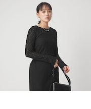 シアー レース プルオーバー カットソー